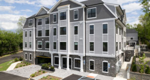The Franklin in Franklin Lakes, Bergen County, external view of the multifamily building.