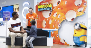 Minions pop-up at Xfinity stores