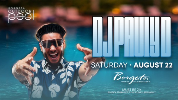 Borgata Hotel Casino & Spa will welcome "Jersey Shore" star DJ Pauly D to the Borgata Outdoor Pool for summer performance Aug. 22, 2026.