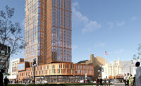 Exterior rendering for JFK Boulevard in Jersey City. PROVIDED BY WALKER & DUNLOP