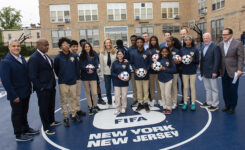 KIPP mini soccer pitch dedication