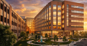 A conceptual rendering of the new patient care wing at The Valley Hospital