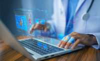 Doctor Medical technology Health Check with digital system support for patient with medical icon at hospital