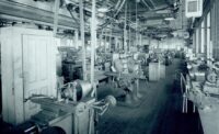 The second-floor precision machine shop at Thomas Edison's West Orange laboratory complex, shown before renovations.