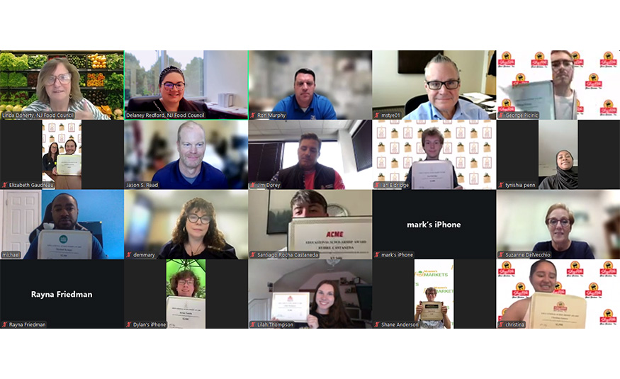 The New Jersey Food Council’s Educational Development Scholarship Foundation recently held a virtual reception with the recipients of $102,500 in scholarships.
