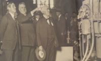 Public Service founder Thomas McCarter, center, hosts New Jersey Democratic Gov. A. Harry Moore, left, and inventor Thomas Edison, right, at the 1926 dedication of Kearny Generating Station.
