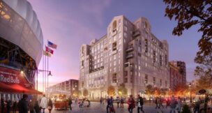 The fourth phase of Advance Realty Investor's Riverbend District, Block B2, will consist of 524 residential units, retail, parking and more. PROVIDED BY CUSHMAN & WAKEFIELD