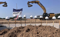 Kurv Industrial and the City of Perth Amboy celebrated the groundbreaking for Perth Amboy III, a more than 471,000-square-foot industrial building rising as part of the Gateway project on 44 acres of remediated brownfield space along the waterfront. JESSICA PERRY/NJBIZ