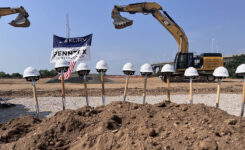 Kurv Industrial and the City of Perth Amboy celebrated the groundbreaking for Perth Amboy III, a more than 471,000-square-foot industrial building rising as part of the Gateway project on 44 acres of remediated brownfield space along the waterfront. JESSICA PERRY/NJBIZ