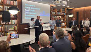 The former NAIOP NJ chapter reveals its new logo and name change to Berkeley Heights. CREDA NJ July 1, 2026, at The Park in Berkeley Heights. JESSICA PERRY/NJBIZ