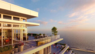 Talk about a view: A rendering for The Atlantic Club Residences, a luxury condominium project along the waterfront in Long Branch. -PROVIDED BY WILLIAMS NEW YORK
