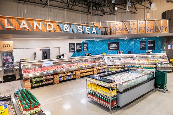 Shown is Whole Foods' meat and seafood department at its Seekonk, Mass., store.