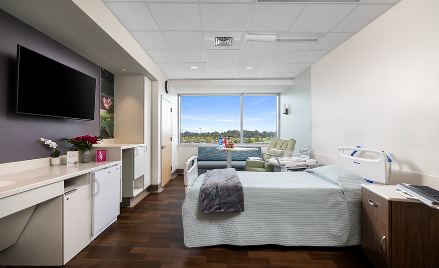 A patient room within the new and expanded Maternity Unit at Inspira Medical Center Mullica Hill. PROVIDED BY INSPIRA HEALTH