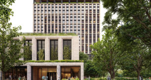 View of the plaza looking south at Esen coming to Jersey City. PROVIDED BY JERSEY CITY
