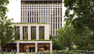 View of the plaza looking south at Esen coming to Jersey City. PROVIDED BY JERSEY CITY